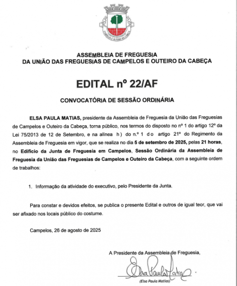 Edital n.º 22/AF