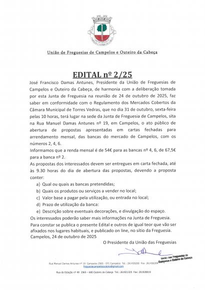 Edital nº 2/25