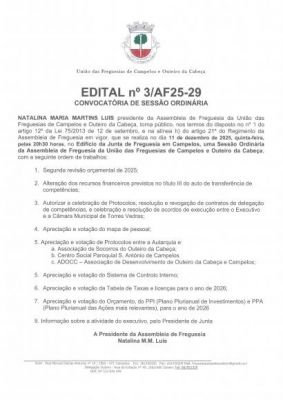 Edital n&ordm;3 /AF25-29