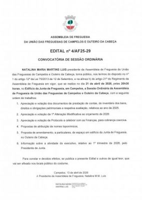 Edital n&ordm; 4/AF25-29