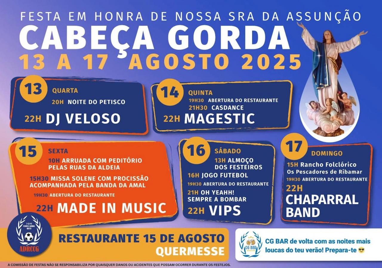 Festa anual em honra de Nossa Sra. da Assunção - Cabeça Gorda 